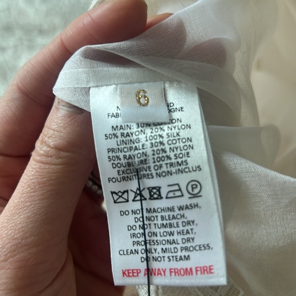 NWT THE VAMPIRE'S WIFE Anastasia Ruffled Leavers-Lace Mini Dress in Ivory - Picture 11 of 11